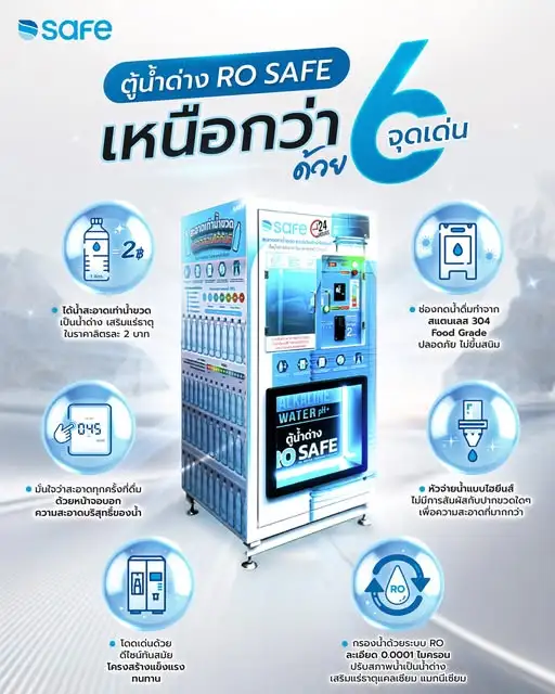 ตู้น้ำด่าง RO SAFE ALKALINE WATER PH8+